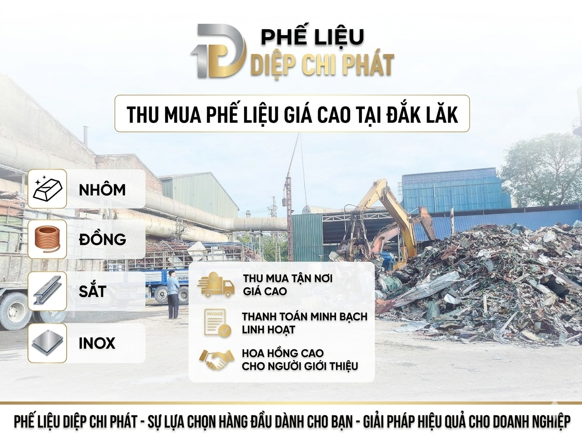 Thu mua phế liệu giá cao tại Đắk Lắk 