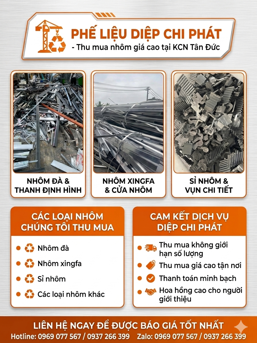 Thu mua nhôm giá cao tại KCN Tân Đức