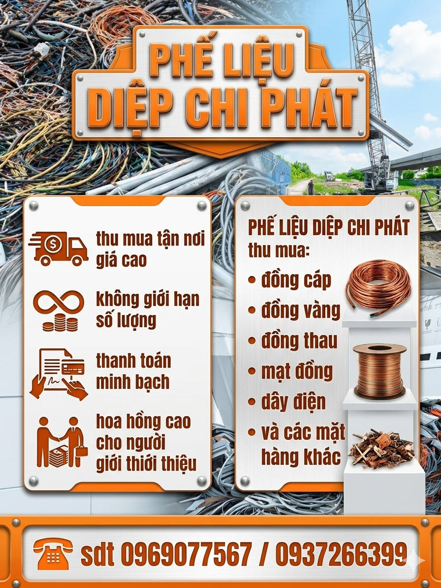 Bán đồng phế liệu ở đâu ? PHẾ LIỆU DIỆP CHI PHÁT thu mua tận nơi, giá cao ,uy tín không giới hạn số lượng